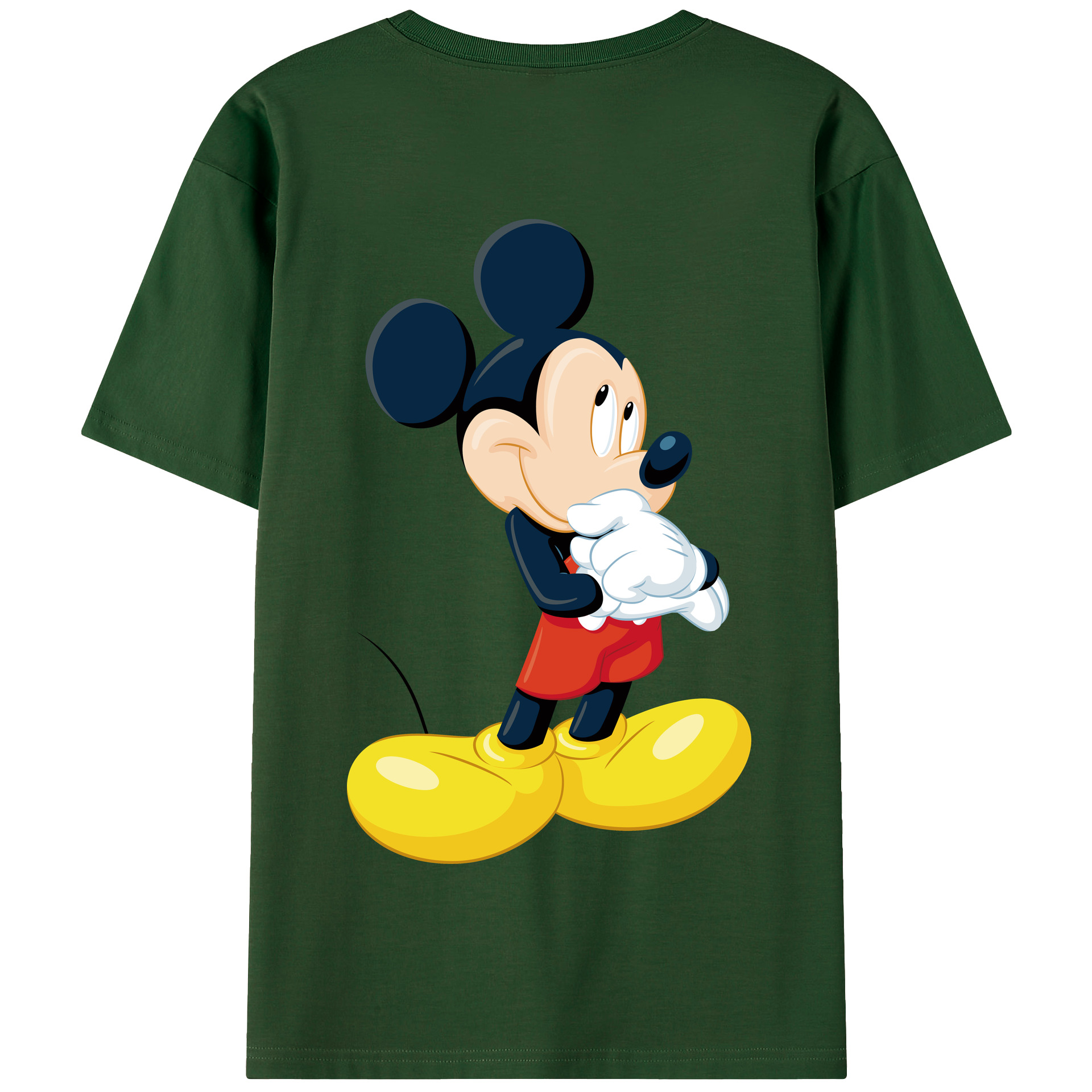 （画像用） ミッキーマウス Mickey Mouse 綿100％半袖Tシャツ（背面プリント）